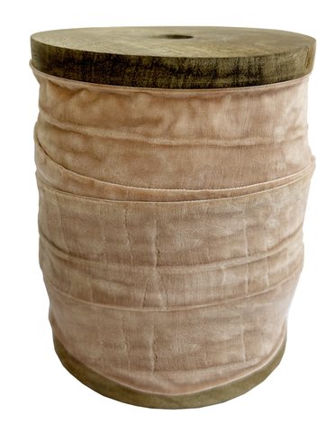 shishi Velvet 50mm ribbon on spool dusty pink 25m