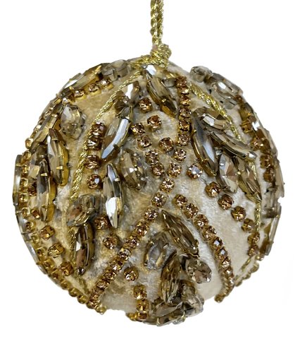 shishi Velvet ball gold rye deco 7cm