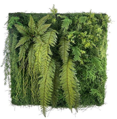shishi Wall plate with ferns and moss green 1x1m