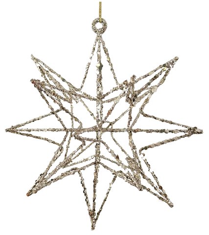 shishi Wire 3D star champagne sequins 17cm