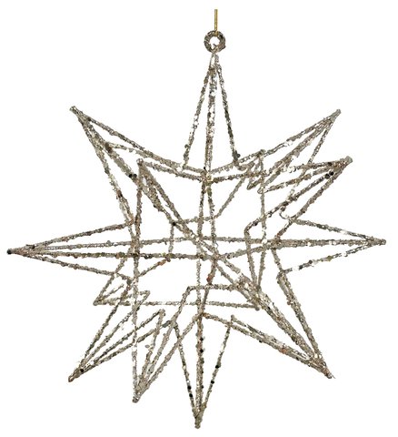shishi Wire 3D star champagne sequins 27cm