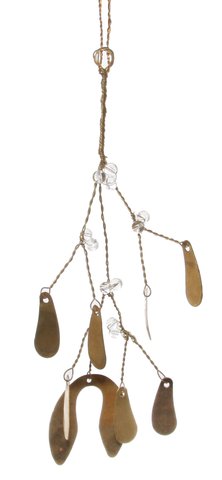 shishi Wire mistletoe ornament brass leaves and