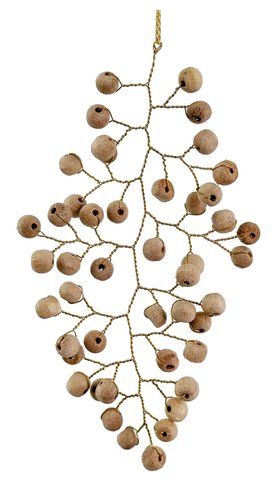 shishi Wood bead leaf ornament 14cm