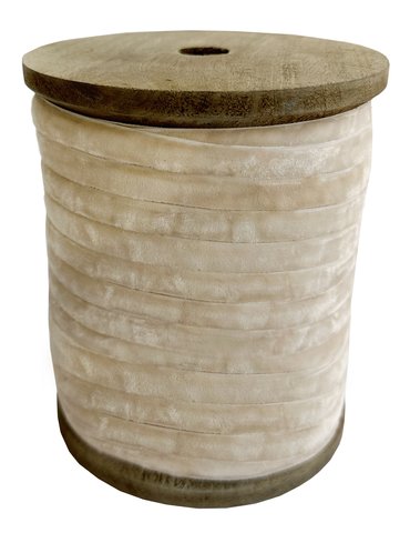 shishi Velvet 10mm ribbon on spool powder pink 100m