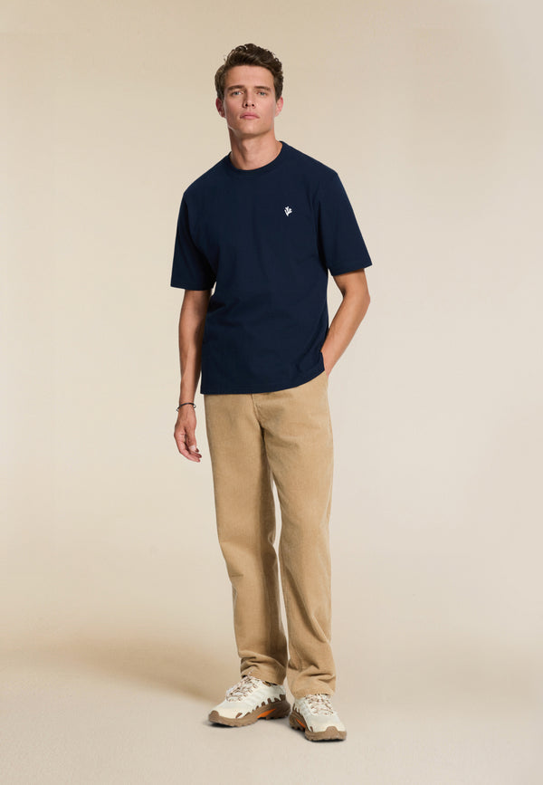 Shiwi ALAN Corduroy Straight Fit Trousers Beige Clay