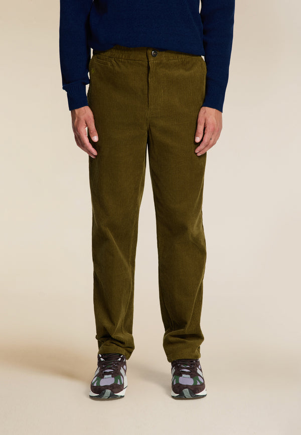 shiwi ALAN corduroy straight fit trousers Green olive