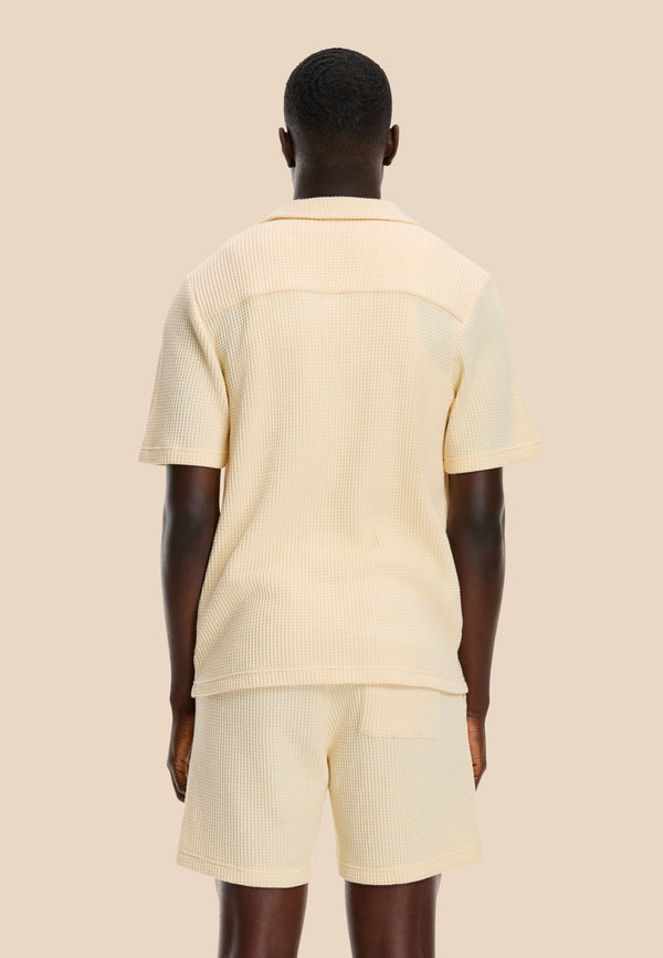 Shiwi DEAN Waffle Structure Shortsleeve Light Beige