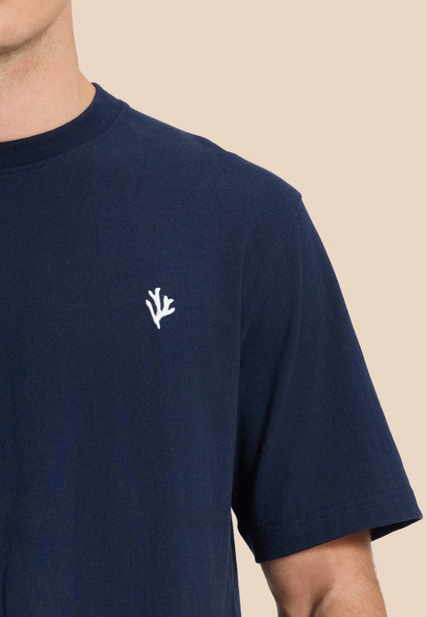 shiwi FINN relaxed t-shirt coral logo Blue dark navy