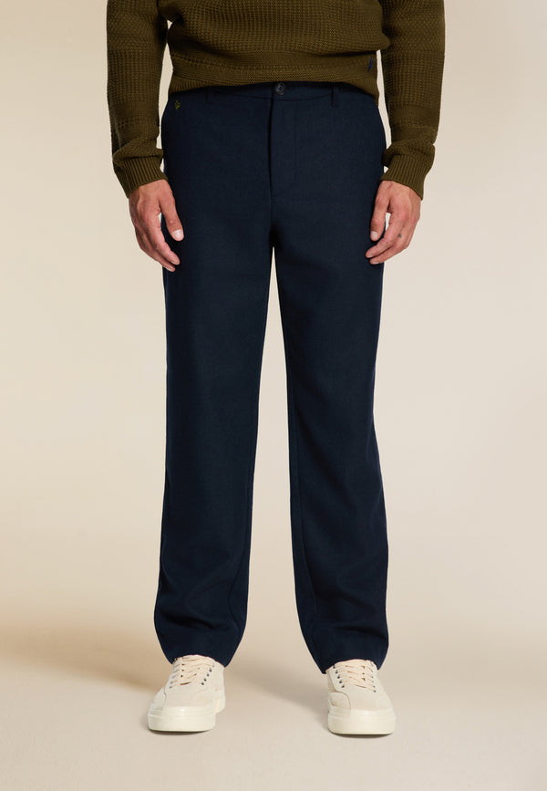 shiwi FORD wool blend straight fit trousers Dark navy
