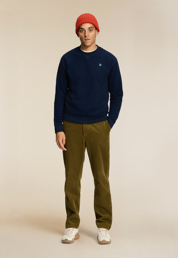 Shiwi KYLE Relaxed Fit Coral Logo Sweater Dark Navy