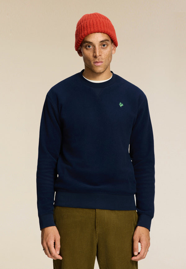 shiwi KYLE relaxed fit coral logo sweater Dark navy
