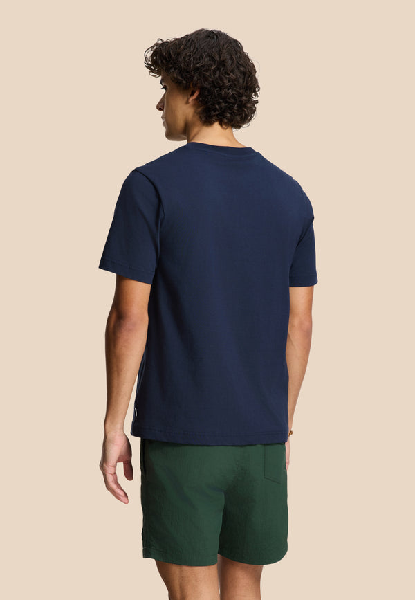 Shiwi LIAM Regular T-shirt Blue Tides Blue Dark Navy