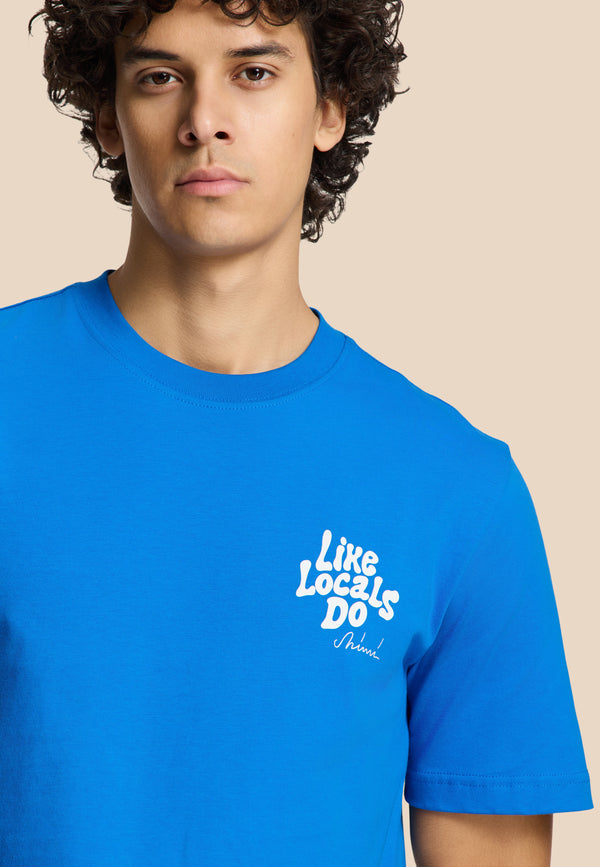 Shiwi LIAM Regular T-shirt Like Locals Do Blue Kobalt