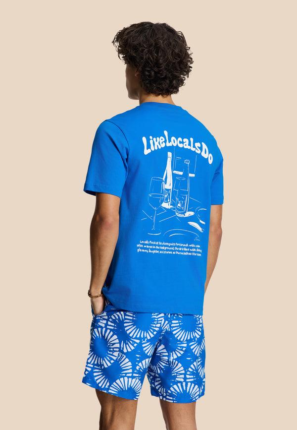 Shiwi LIAM Regular T-shirt Like Locals Do Blue Kobalt