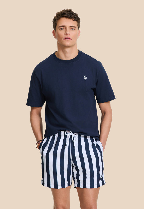 shiwi MAC swim shorts broad stripe blue dark navy stripe