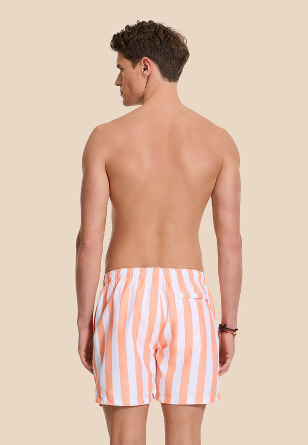 Shiwi MAC Swim Shorts Broad Stripe Orange Sun Stripe
