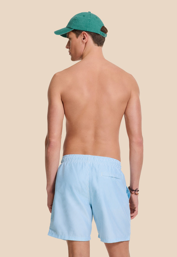Shiwi MIKE Swim Shorts Fine Stripe Blue Sky Fine Stripe