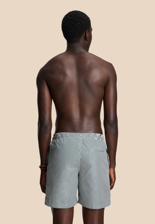 Shiwi MIKE Swim Shorts Fine Stripe Green Leaf Fine Stripes