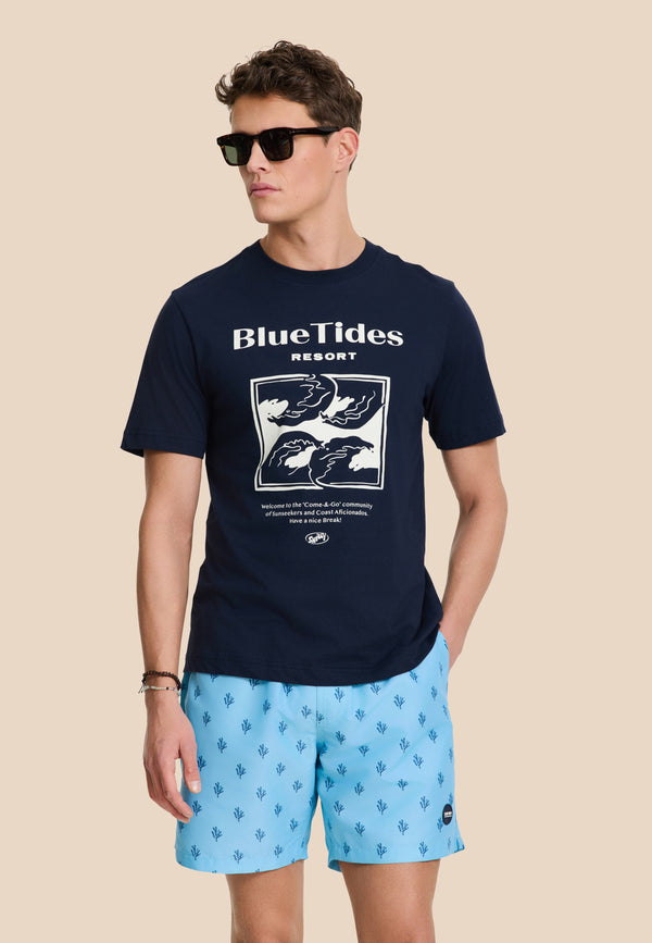 Shiwi MIKE Swim Shorts Sketched Coral Blue Sky Sketched Coral