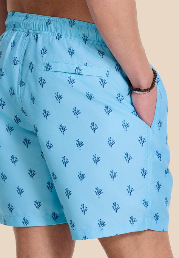 Shiwi MIKE Swim Shorts Sketched Coral Blue Sky Sketched Coral