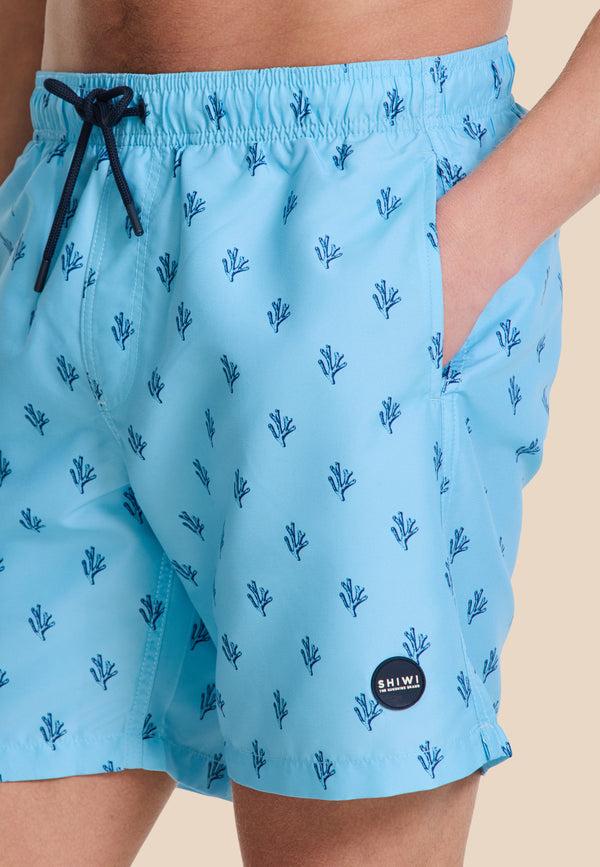 shiwi MIKE swim shorts sketched coral Blue sky sketched coral