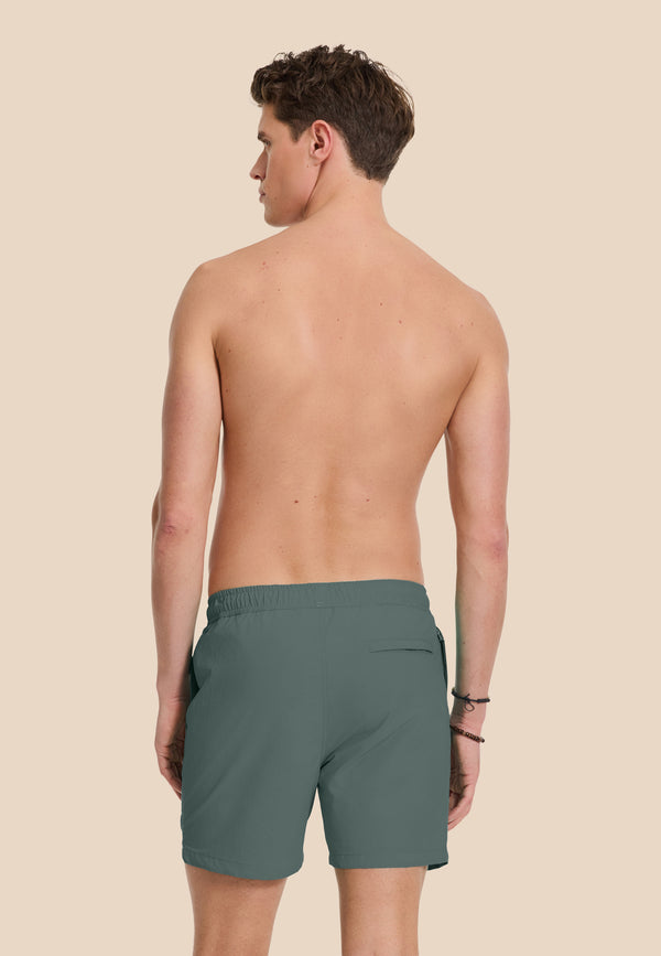 Shiwi NATE QUICK DRY Swim Shorts Solid Green Smokey