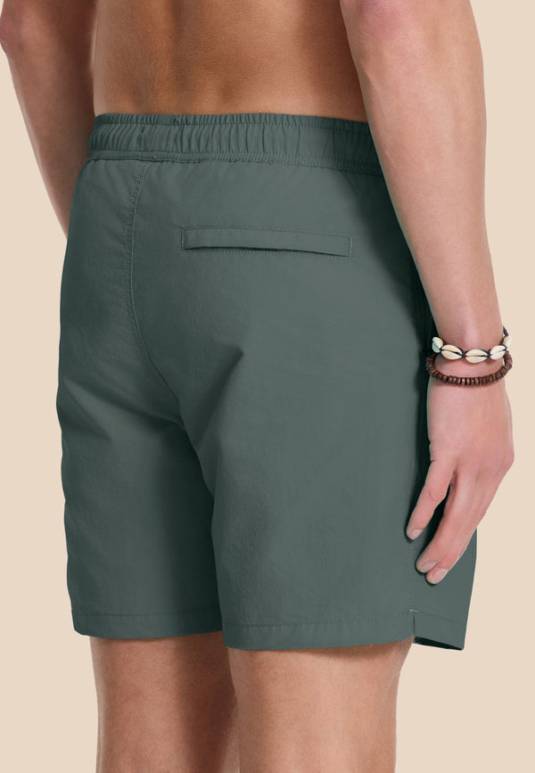 Shiwi NATE QUICK DRY Swim Shorts Solid Green Smokey