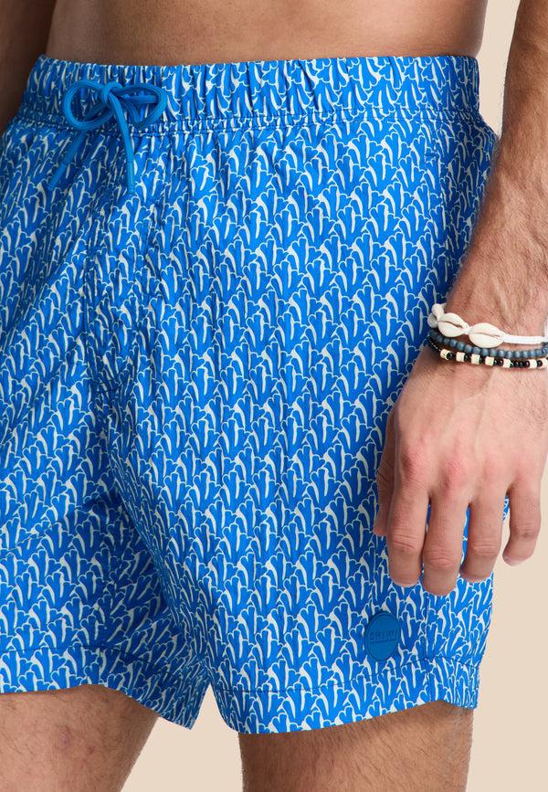 shiwi NICK QUICK DRY swim shorts wavy coral Blue azure wavy coral