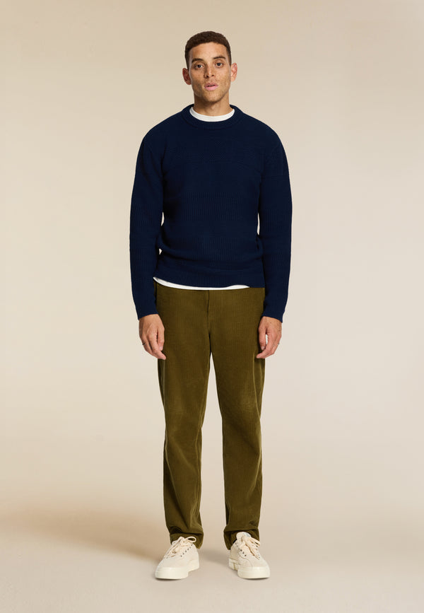 Shiwi PERRY Regular Fit Structured Pullover Blue Dark Navy