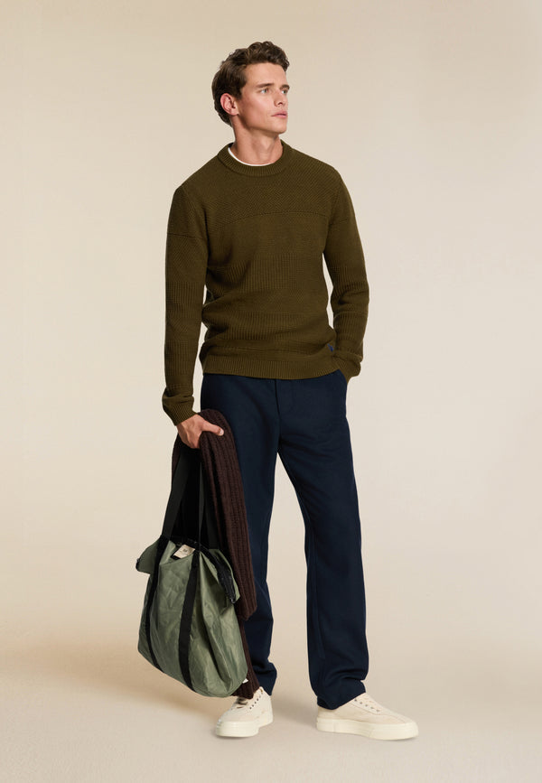 Shiwi PERRY Regular Fit Structured Pullover Green Olive