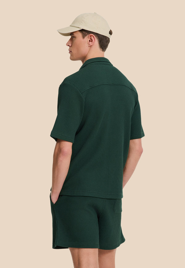 Shiwi DEAN Waffle Structure Shortsleeve Green Leaf