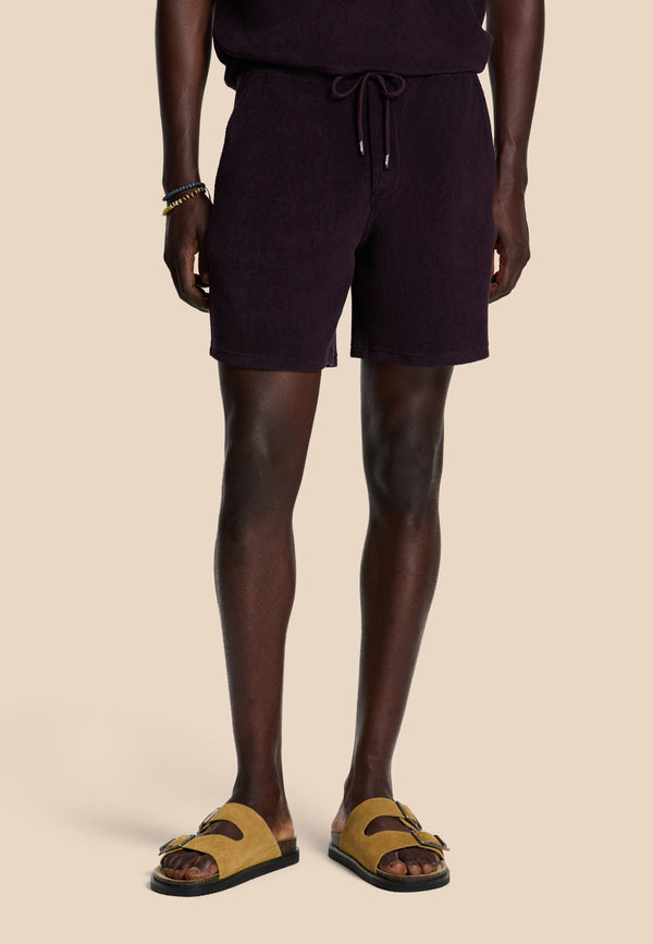 Shiwi EVAN Toweling Shorts Solid Purple Rock