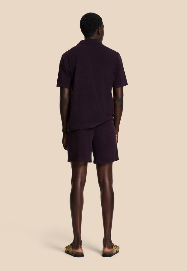 Shiwi EVAN Toweling Shorts Solid Purple Rock