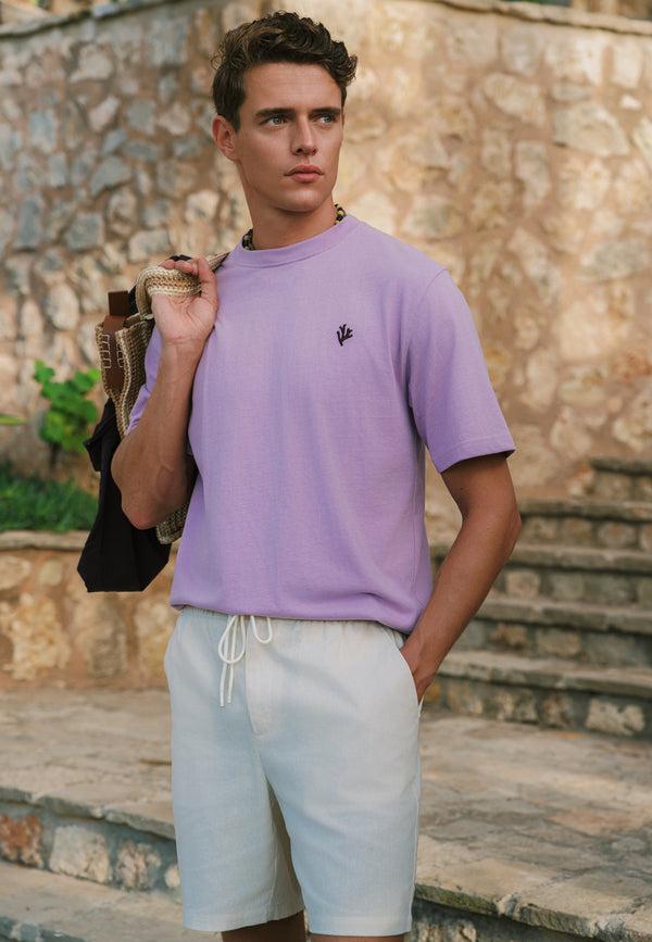 Shiwi FINN Relaxed T-shirt Coral Logo Purple Rose