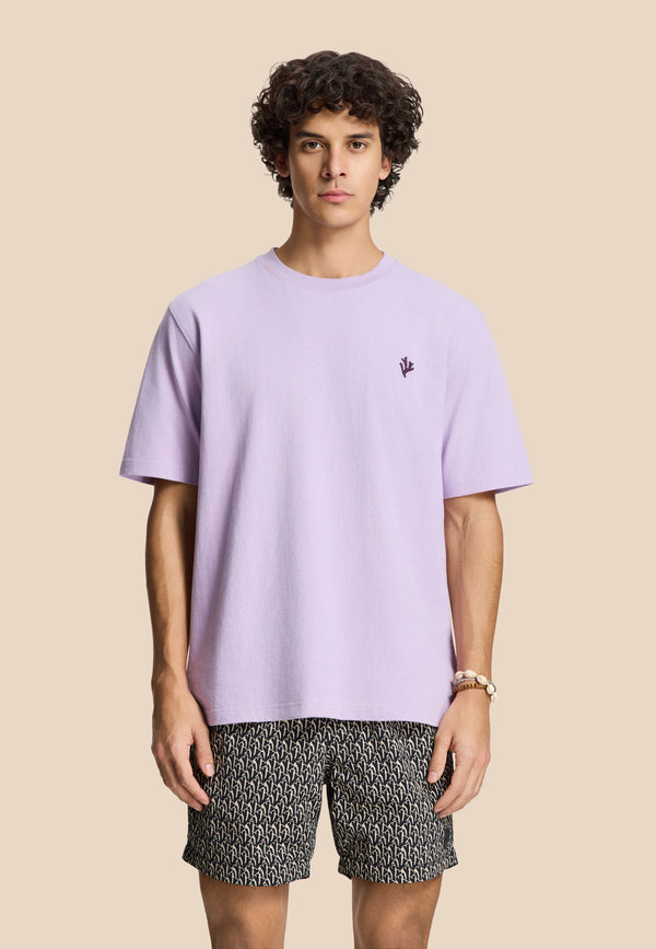 Shiwi FINN Relaxed T-shirt Coral Logo Purple Rose
