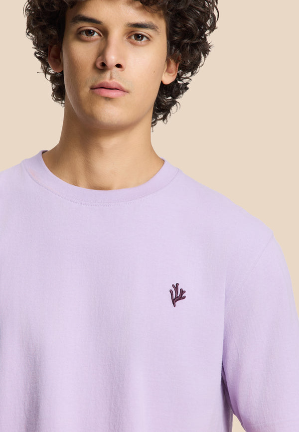 Shiwi FINN Relaxed T-shirt Coral Logo Purple Rose