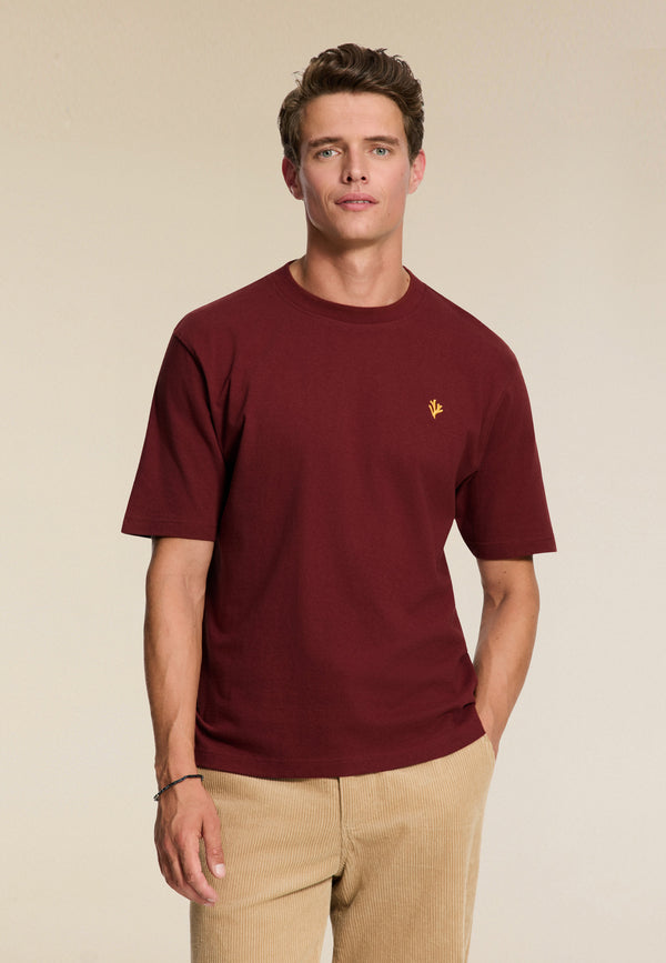 shiwi FINN relaxed t-shirt coral logo Red earth