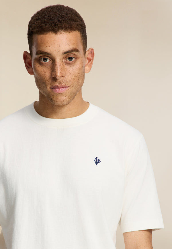 Shiwi FINN Relaxed T-shirt Coral Logo White