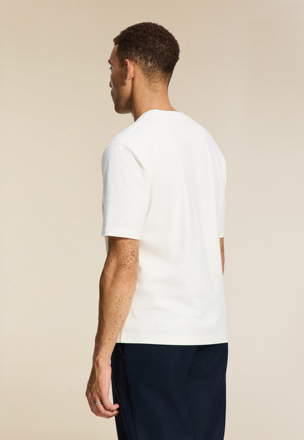 Shiwi FINN Relaxed T-shirt Coral Logo White