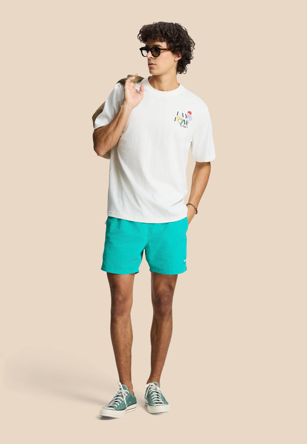 Shiwi FINN Relaxed T-shirt Sketched Flowers White