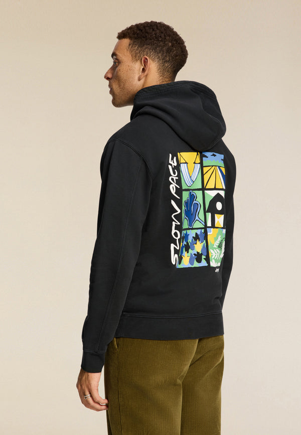 shiwi LEO regular fit slow pace hoodie Black