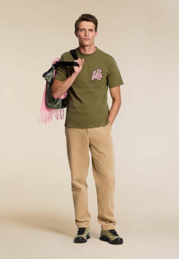 Shiwi LIAM Regular Fit Coral Text T-shirt