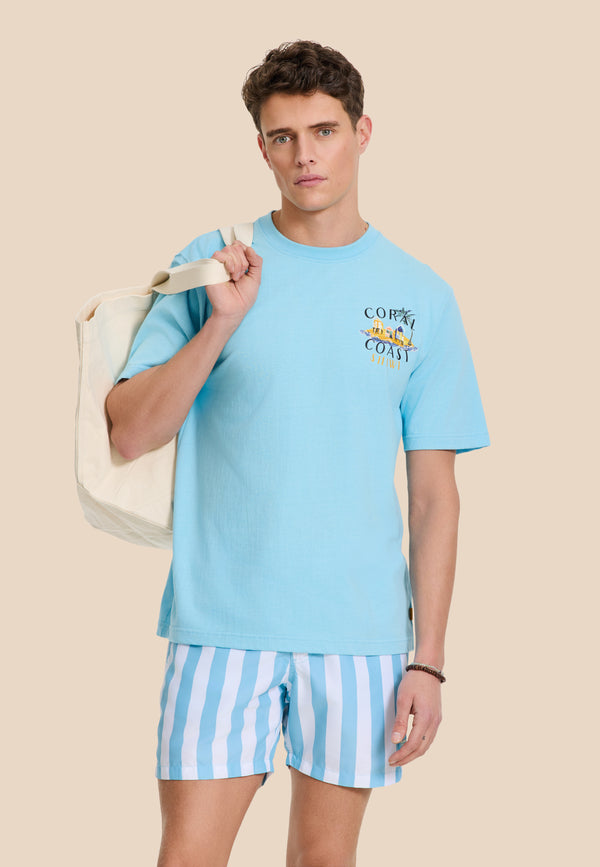 Shiwi MAC Swim Shorts Broad Stripe Blue Sky Stripe