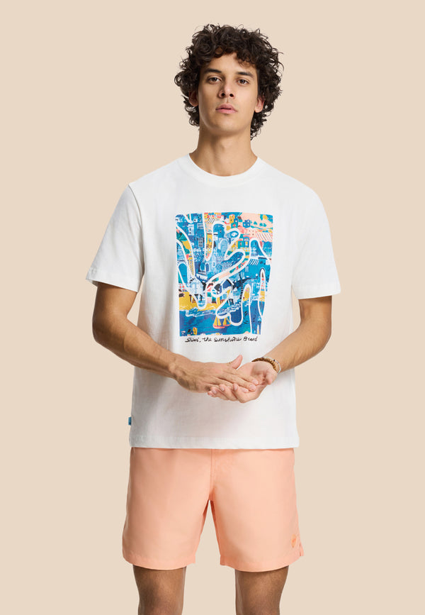 shiwi MIKE swim shorts solid Orange sun