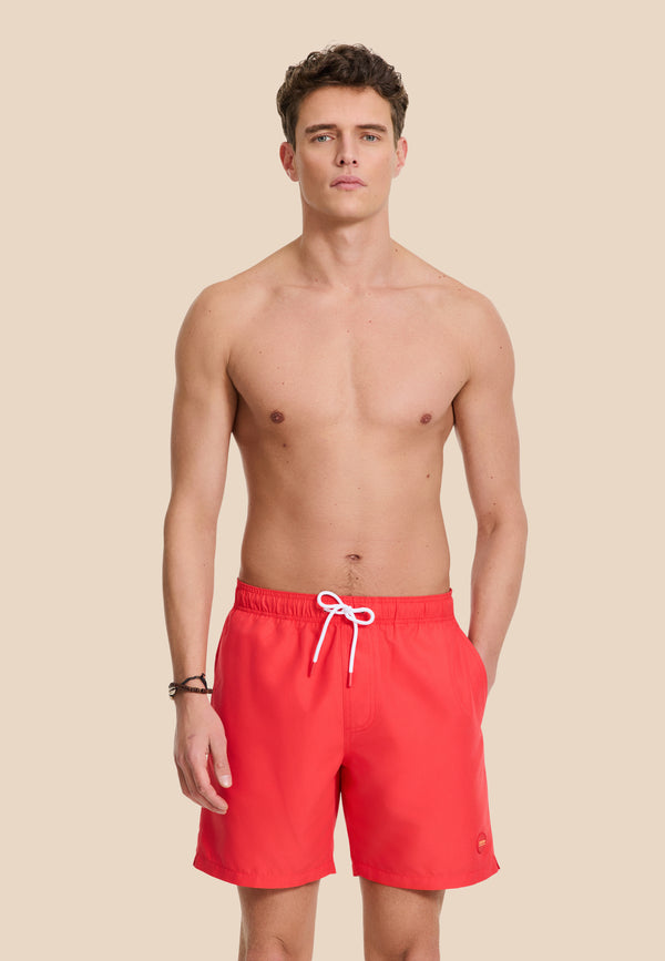 Shiwi MIKE Swim Shorts Solid Red Hibiscus