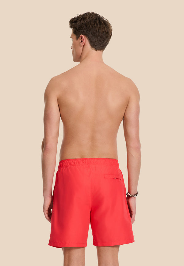 Shiwi MIKE Swim Shorts Solid Red Hibiscus
