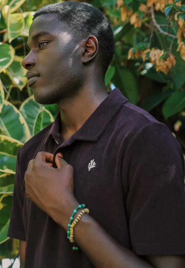 Shiwi NICO Toweling Polo Solid Purple Rock