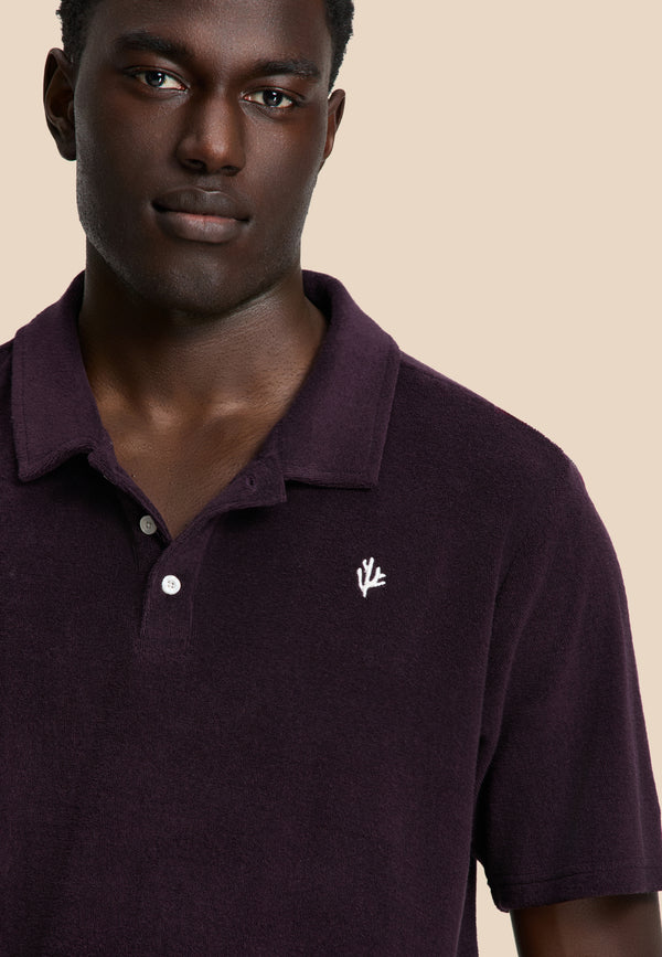Shiwi NICO Toweling Polo Solid Purple Rock