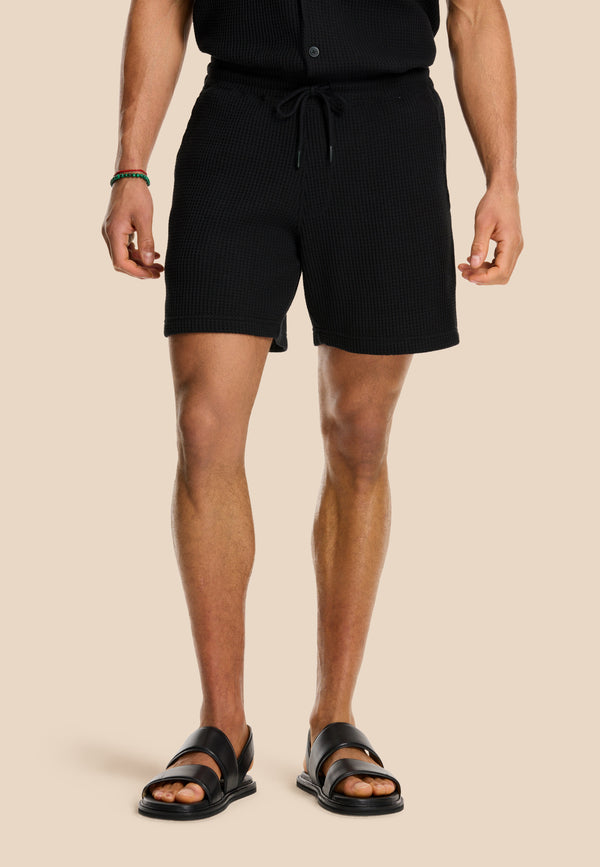 Shiwi OSCAR Waffle Structure Shorts Black