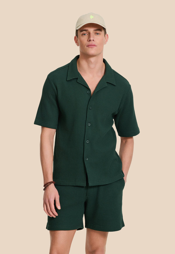 Shiwi OSCAR Waffle Structure Shorts Green Leaf